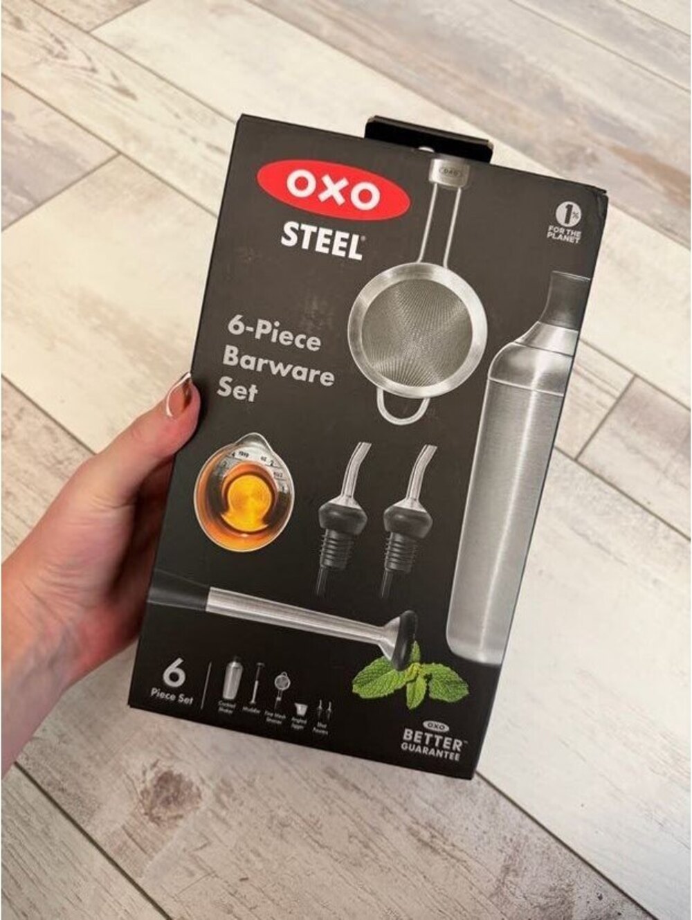 OXO Steel 6-Piece Barware Cocktail Set New in Box